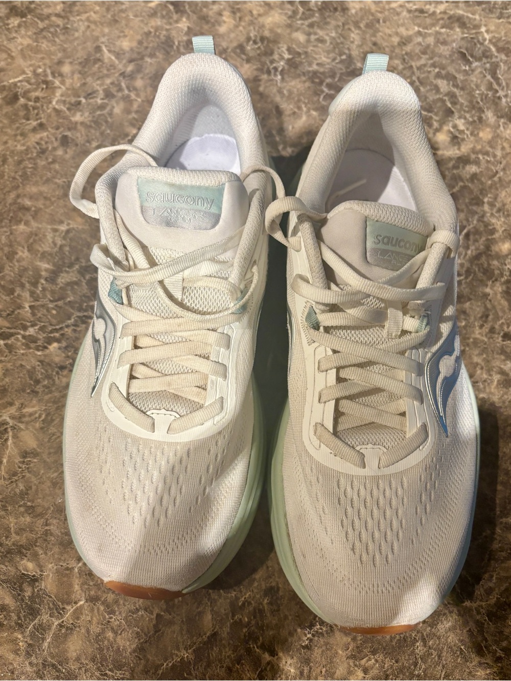 Saucony Women's White Sneakers with Mint Accents